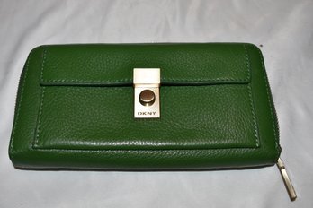DNKY Donna Karen Green Soft Leather Wallet