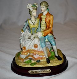 Crosa 1994 Man And Woman Courting On The Mirella Collection Wood Base