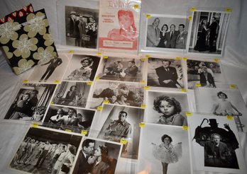 Black And White Vintage Movie Press Photos Shirley Temple, Humphrey Bogart, Gone With The Wind & More