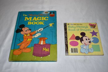 Wonderful World Of Disney's The Mickey Mouse Magic Book And Baby Mickey's Book Of Shapes Little Golden Book