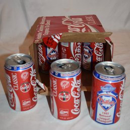 1993 Philadelphia Phillies World Series Coca Cola Commemorative 12 Pack Empty Cans