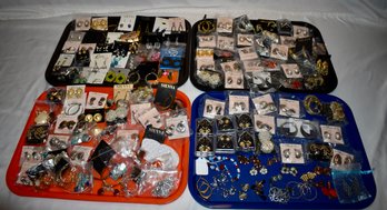 HUGE Fashion Earring Lot Over 140 Pairs And One Bracelet #460