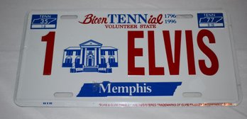 Tennessee Elvis Presley Bicentennial Collector's Vanity Plate 1 Elvis