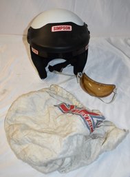 Simpson Racing Helmet And Glasses