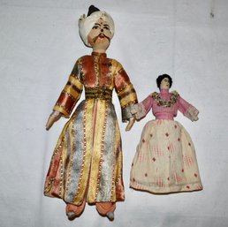 Pair Of Vintage Hand Made Dolls