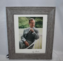 George Bush Framed And Autographed Photo 2/2