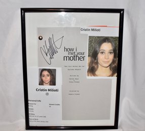 Cristin Miloti Autographed Script How I Met Your Mother 'how Your Mother Met Me'
