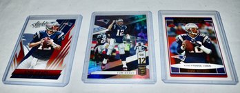 Tom Brady 2019 Donruss Elite, 2014 Absolute Football, And 2006 Topps Football NFL Cards