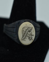 Antique Sterling Seaman Ring #495
