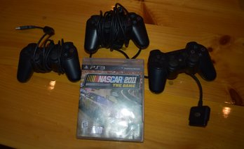 Playstation Controllers And Nascar 2011 Racing Game