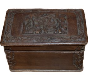 Wooden Card Case With 2 Decks Of Cards