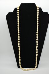 Sterling Clasp Hand Knotted Pearl Necklace #501