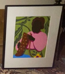 Lady In Pink Basket By Richard Haynes Jr