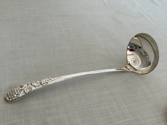 Beautiful Silver Ladle With Grape Design Handle