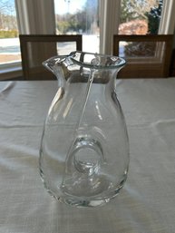 Vintage Glass Decanter Pitcher With Glass Stir
