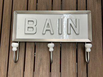 Pottery Barn Bain Bath French Bath Towel Robe Holder With Hooks