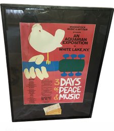 Woodstock Poster With 3 Tickets