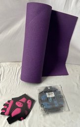 Yoga Mat And Exercise Gloves (2)