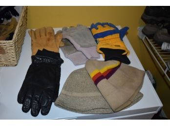 Basket Of Hat And Gloves