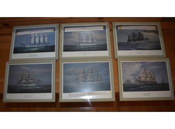 Framed Tall Ships Set Of 6