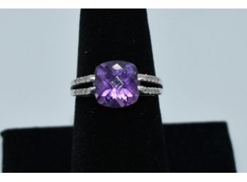 14K Gold Purple Amethyst Ring