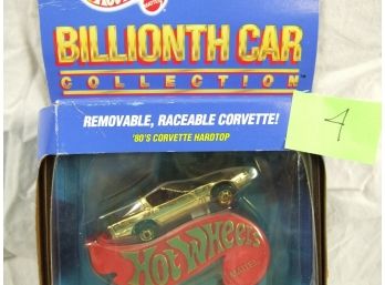 Hotwheels - '80's Corvette Hardtop - Billionth Car Collection- 1990