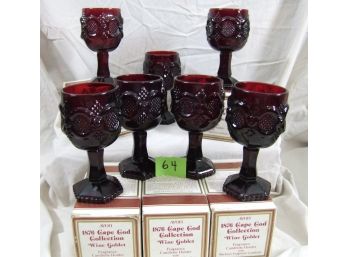 Seven - Wine Goblets - Avon- 1876 Cape Cod Collection