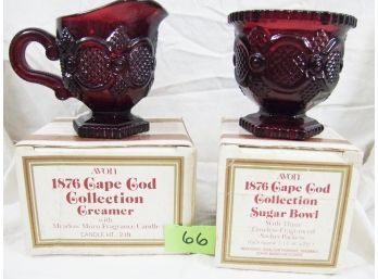 Creamer & Sugar Bowl- Avon- 1876 Cape Cod Collection