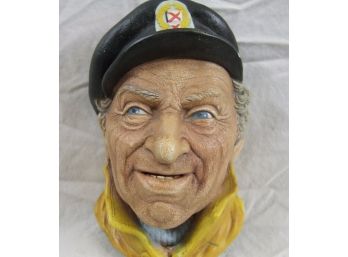 'Skipper Seaman' Chalkware Head Vintage- Made In England