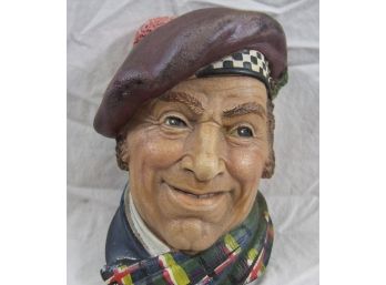 'Scottish Bagpiper' Chalkware Head Vintage- Made In England