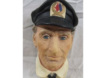 'Sea Captain' Retired Chalkware Head Vintage- 1972- Bossons England