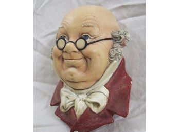 'Mr. Pickwick' Chalkware Head Vintage -1964 -Bossons England