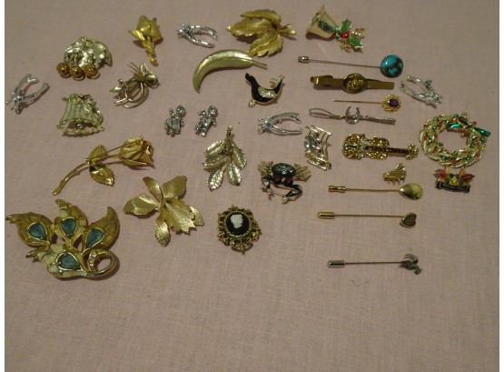 Stick Pins, Broaches. (Untested)