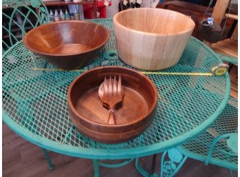 3 Wood Bowls.