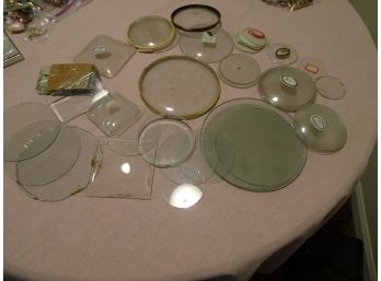 Assorted Lot Of Clock Face Glass.