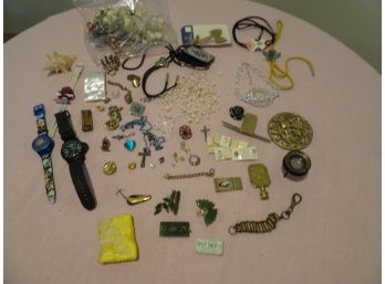 Misc. Lot Of Jewelry And Other Items. (untested)