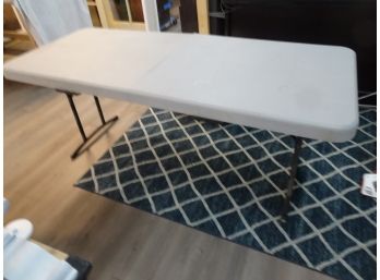 Heavy Duty Foldable Plastic Table, 72' X 30' X 29' Tall. (Folded 30' X 36' X 5' Thick)