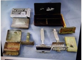 Mixed Lot Of Vintage Razors And Other Items. Descriptions In Photos