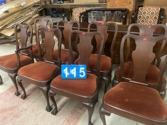 Set Of 8 Mahogany Dinning Chairs