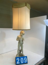 Signed Aug Moreau Spelter Table Lamp