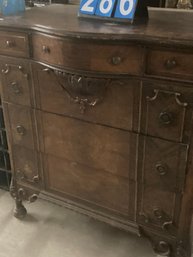 1920s Carved Depression Tall Chest