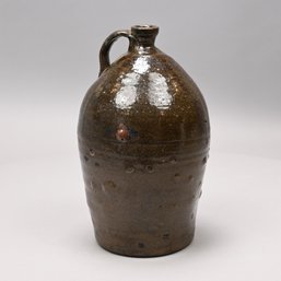 Green-Glazed Redware Jug, New England Or Southern