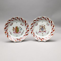 Two Reproduction Chinese Export Porcelain Plates