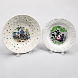 Two Staffordshire Children's Plates, Mid-19th Cen.