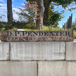 'D.P. PENDEXTER CONTRACTOR' Trade Sign
