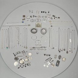 Large Group Sterling Silver & Other Costume Jewelry