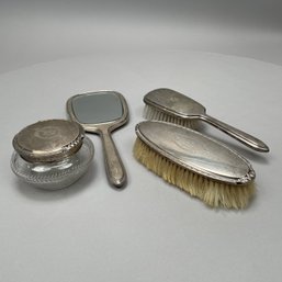 Four American Sterling Silver Dressing Table Items