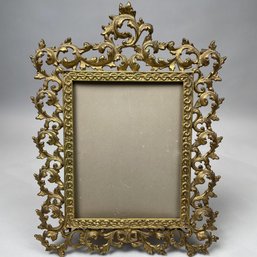 Rococo Revival Cast Brass Picture Frame