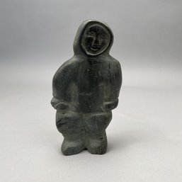 Inuit Carved Soapstone Figure Of An Eskimo
