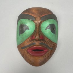 Kwakiutl Style Painted Wood Mask